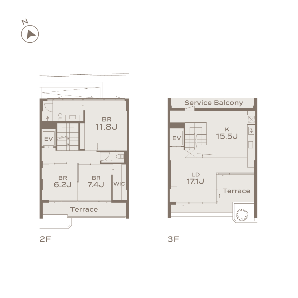 MEGUROHIGASHIGAOKA C2type Floor plans