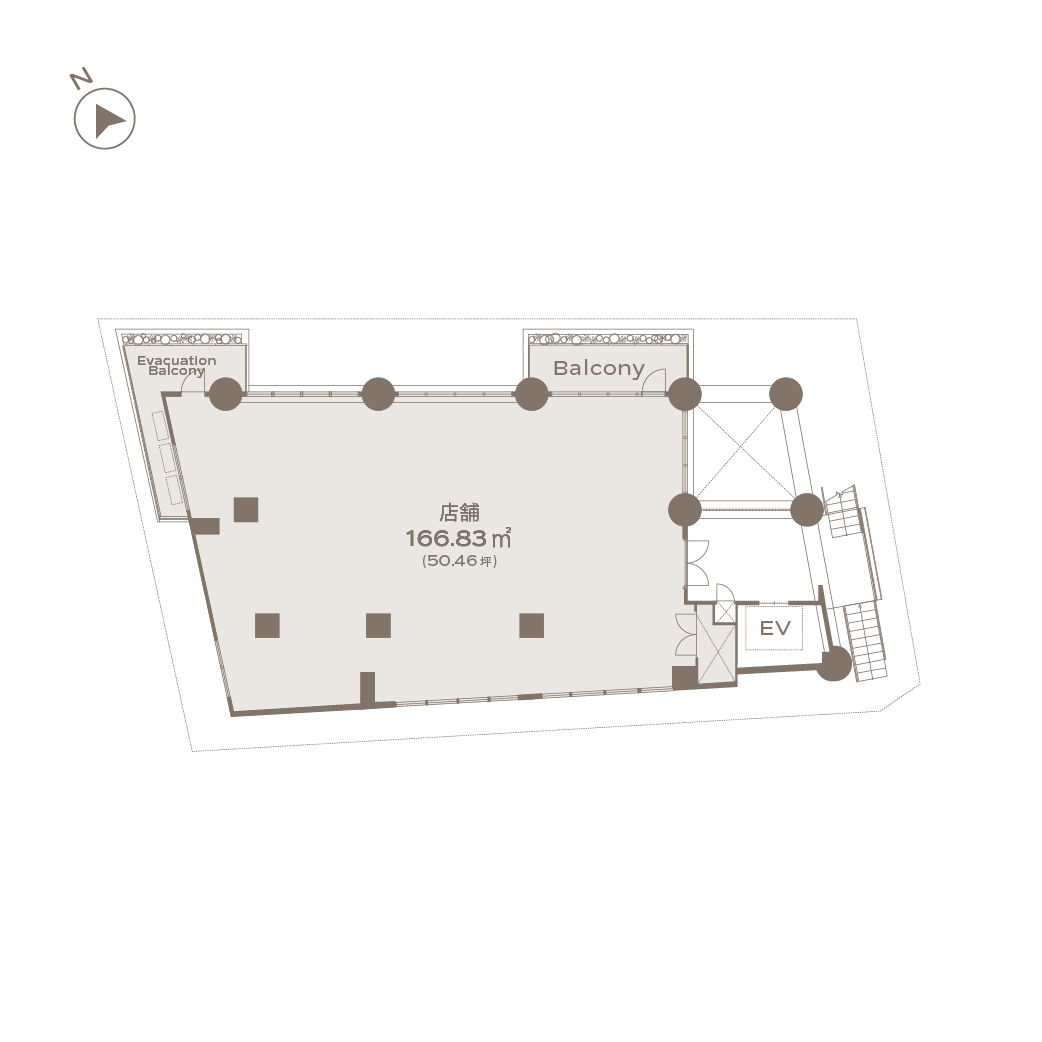 AXION Futakotamagawa 1F / 店舗 間取り図