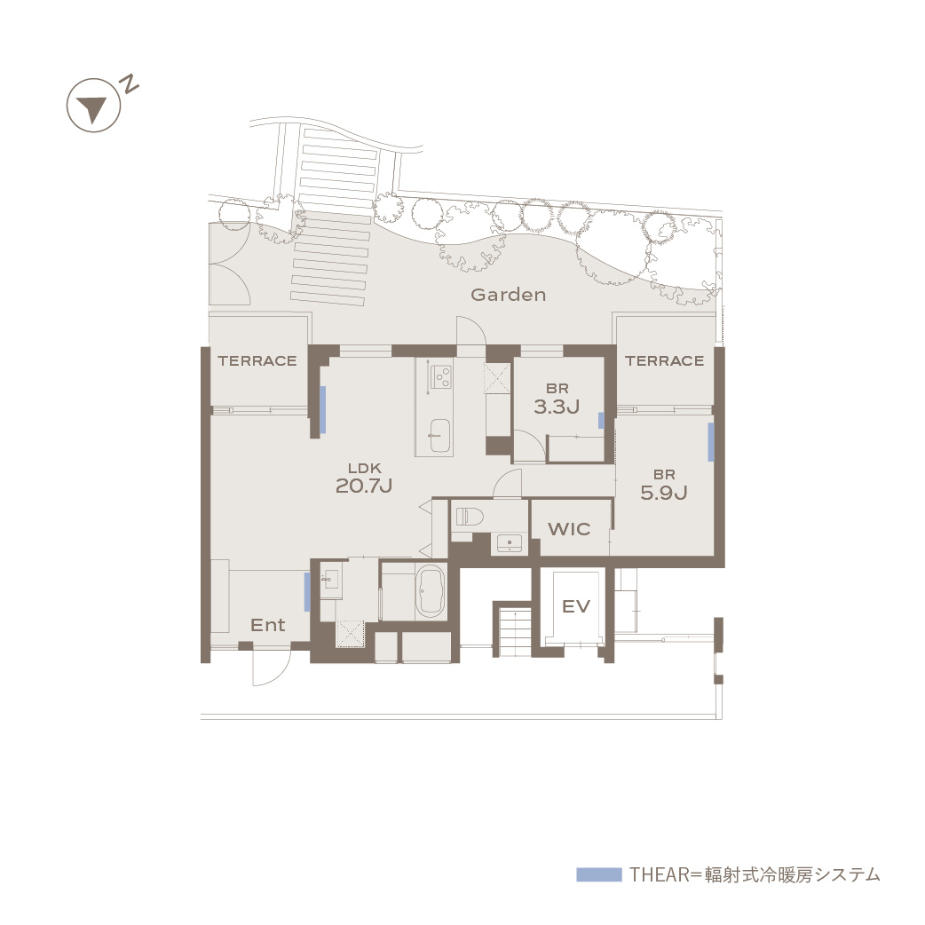 FUTAKOTAMAGAWA 102 間取り図