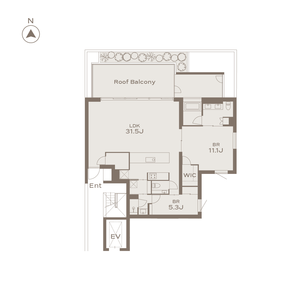KAMIMEGURO 402 間取り図
