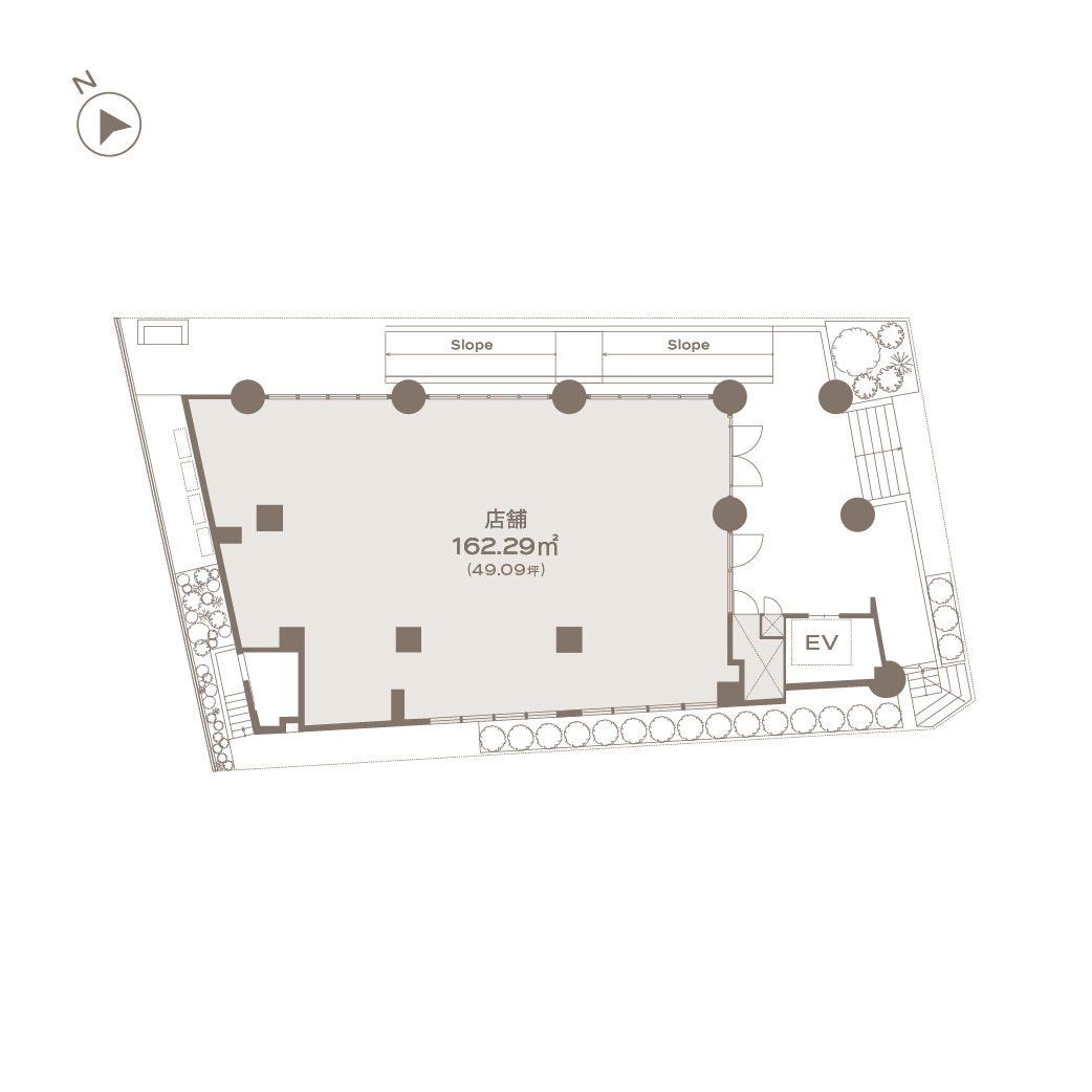 AXION Futakotamagawa B1F / 店舗 Floor plans